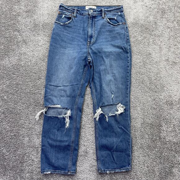 Abercrombie & Fitch Jeans Womens 29 8 Ankle Straight Ultra High Rise Denim Curve - Picture 1 of 11